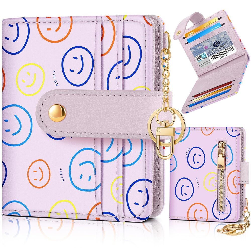 5909 Wallet Slim Cute Leather Thin Bifold Small Card Wallet Purse Teen